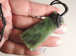 New Zealand TOTOWEKA Nephrite Jade Maori Pounamu Greenstone TOKI PURPLE SPOTS