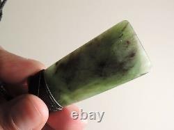 New Zealand TOTOWEKA Nephrite Jade Maori Pounamu Greenstone TOKI PURPLE SPOTS