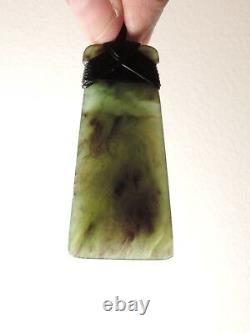 New Zealand TOTOWEKA Nephrite Jade Maori Pounamu Greenstone TOKI PURPLE SPOTS