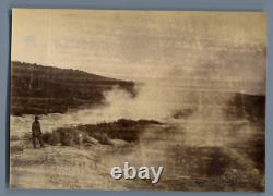 New Zealand, Tikitere Geyser Vintage Albums Print. Tikiter, also known as'He