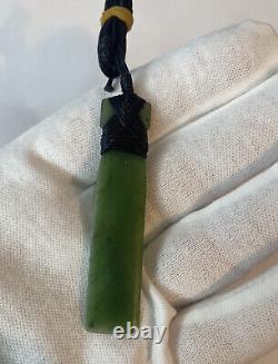 New Zealand Toki/Adze Jade Nephrite Green Stone Maori Pendant Necklace