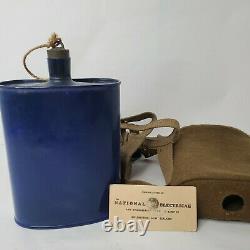 New Zealand WWII Mk VII Water Bottle Canteen WW2 Cobalt Blue Enamel