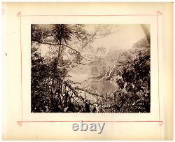 New Zealand, Waitakere Lake, Photo. J. M. Vintage print, albumin print 24 print