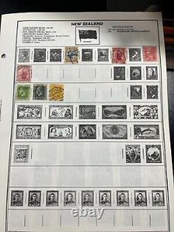 New Zeland Stamp Collection hinged on page used / hinged 6 Stamps