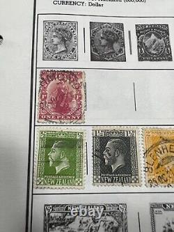 New Zeland Stamp Collection hinged on page used / hinged 6 Stamps