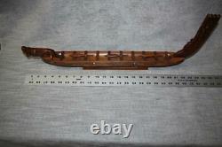 Nice Vintage Maori Carved Waka War Ship Canoe Inlaid New Zealand