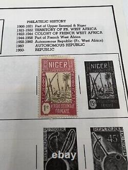 Niger Stamp Collection hinged on page used / hinged 7 Stamps
