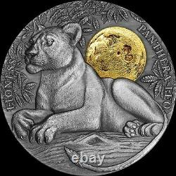 Niue -2021 Wildlife in the Moonlight Collection Lioness Silver Coin