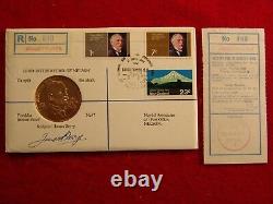 Nuphil Nu47, 1971 NZ Lord Rutherford FDC with James Berry Autograph, only 87 made