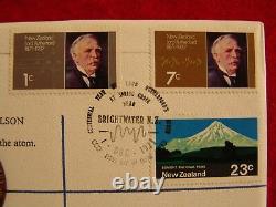 Nuphil Nu47, 1971 NZ Lord Rutherford FDC with James Berry Autograph, only 87 made