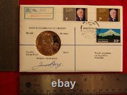 Nuphil Nu47, 1971 NZ Lord Rutherford FDC with James Berry Autograph, only 87 made