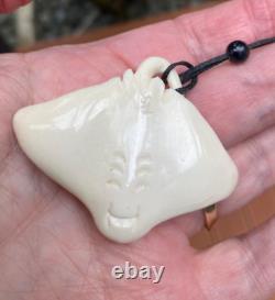 Nz Hand Carved Stag Antler Button Maori Whai Stingray In Fully Carved Case