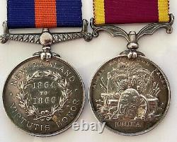 ORIGINAL New Zealand Maori War Medal 1864 1866'Gate Pa' & China Medal Pair
