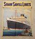 Old Advertising poster SHAW SAVILL LINES NEW ZEALAND c. 1938 DOMINION MONARCH