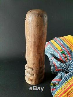 Old Carved Wooden Polynesian / New Zealand Tiki beautiful display / collection