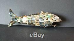 Old New Zealand Articulating Fish in Paua Shell beautiful collection & display