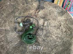 Old New Zealand Green Stone Fishhook Pendant. Beautiful collection and accent pi