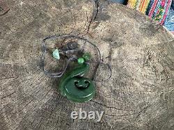 Old New Zealand Green Stone Fishhook Pendant. Beautiful collection and accent pi