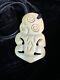 Old New Zealand Maori Carved Tiki on Cord. Beautiful collection and accent piece