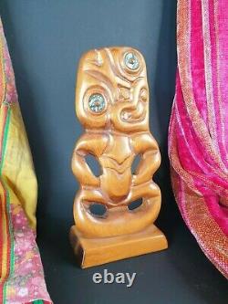 Old New Zealand Maori Carved Wooden Tiki. Beautiful collection and display piece