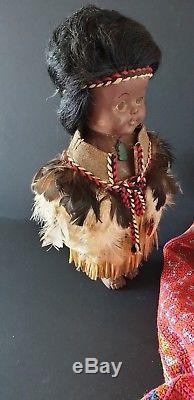 Old New Zealand Maori Female Doll in Traditional Dress beautiful collection