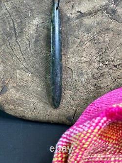 Old New Zealand Maori Green Stone Pendant. Beautiful collection and accent piece