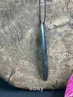 Old New Zealand Maori Green Stone Pendant. Beautiful collection and accent piece