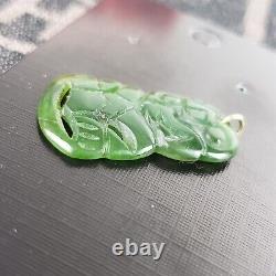 Old New Zealand Maori hand Carved Nephrite Jade Hei Tiki Pendant