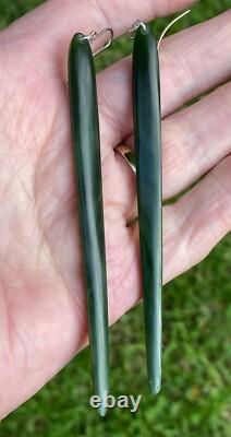 Omni Caeon 4 Nz Maori Kahurangi Pounamu Greenstone Jade Cloak Pin Earrings