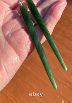 Omni Caeon 4 Nz Maori Kahurangi Pounamu Greenstone Jade Cloak Pin Earrings