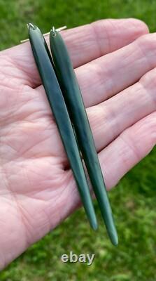 Omni Caeon 4 Nz Maori Kahurangi Pounamu Greenstone Jade Cloak Pin Earrings