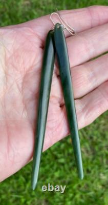 Omni Caeon 4 Nz Maori Kahurangi Pounamu Greenstone Jade Cloak Pin Earrings