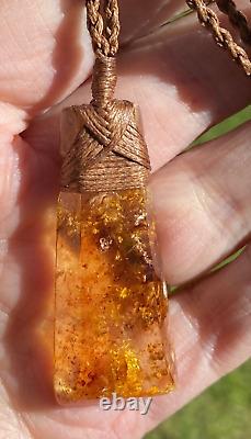 One Of Kind Ancient Nz Kauri Amber Kopal Kapia Maori Bound Hei Toki