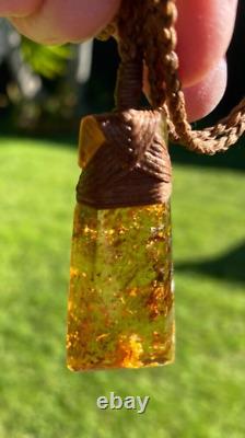 One Of Kind Ancient Nz Kauri Amber Kopal Kapia Maori Bound Hei Toki