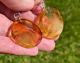 One Of Kind Ancient Nz Kauri Amber Kopal Kapia Maori Kopae Disk Hook Earrings