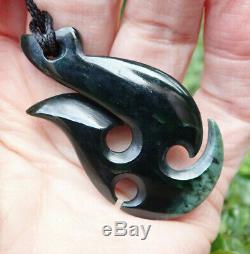 One Of Kind Nz Pounamu Greenstone Arahura Flower Jade Maori Hei Matau Hook