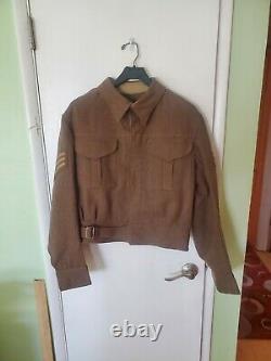 Original P-37 New Zealand Army Wool Battle Blouse Jacket Size No. 14