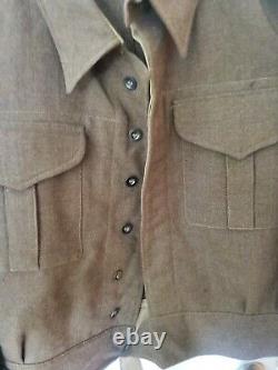 Original P-37 New Zealand Army Wool Battle Blouse Jacket Size No. 14