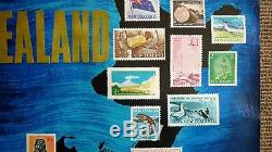 Original Travel Poster New Zealand 1966 Rare