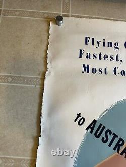 Original Vintage PAN AM AMERICAN Airline Travel poster AUSTRALIA NEW ZEALAND PAA