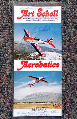 PLANE PILOT AUTOGRAPH LOT 5 Signed Books & Art Scholl Pamphlet, Aviation Flying