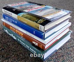 PLANE PILOT AUTOGRAPH LOT 5 Signed Books & Art Scholl Pamphlet, Aviation Flying