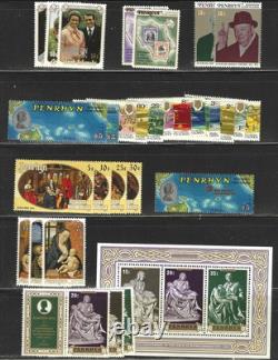 Penrhyn Stamp Collection #47. O37 - 42 Sets + 51 Ss - 1973 - Mint