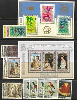Penrhyn Stamp Collection #47. O37 - 42 Sets + 51 Ss - 1973 - Mint