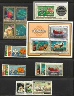 Penrhyn Stamp Collection #47. O37 - 42 Sets + 51 Ss - 1973 - Mint