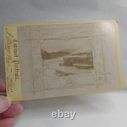Photo Cabinet Card J Ring Pink & White Terraces Christmas Greetings New Zealand