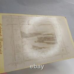 Photo Cabinet Card J Ring Pink & White Terraces Christmas Greetings New Zealand