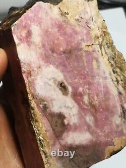 Pink Rhodonite New Zealand slab stone cabbing lapidary