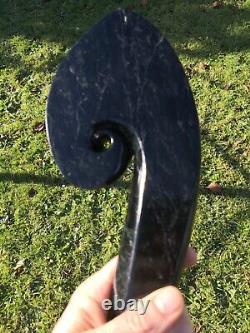 Pounamu Greenstone Mere Patu Koru Heart Large Carving One of a Kind Stunning
