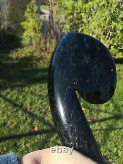 Pounamu Greenstone Mere Patu Koru Heart Large Carving One of a Kind Stunning